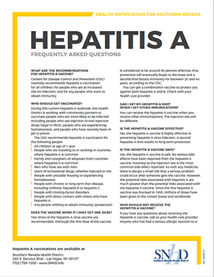 Hepatitis A - F.A.Q.