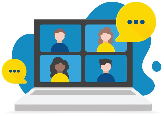 Illustration of video conference
