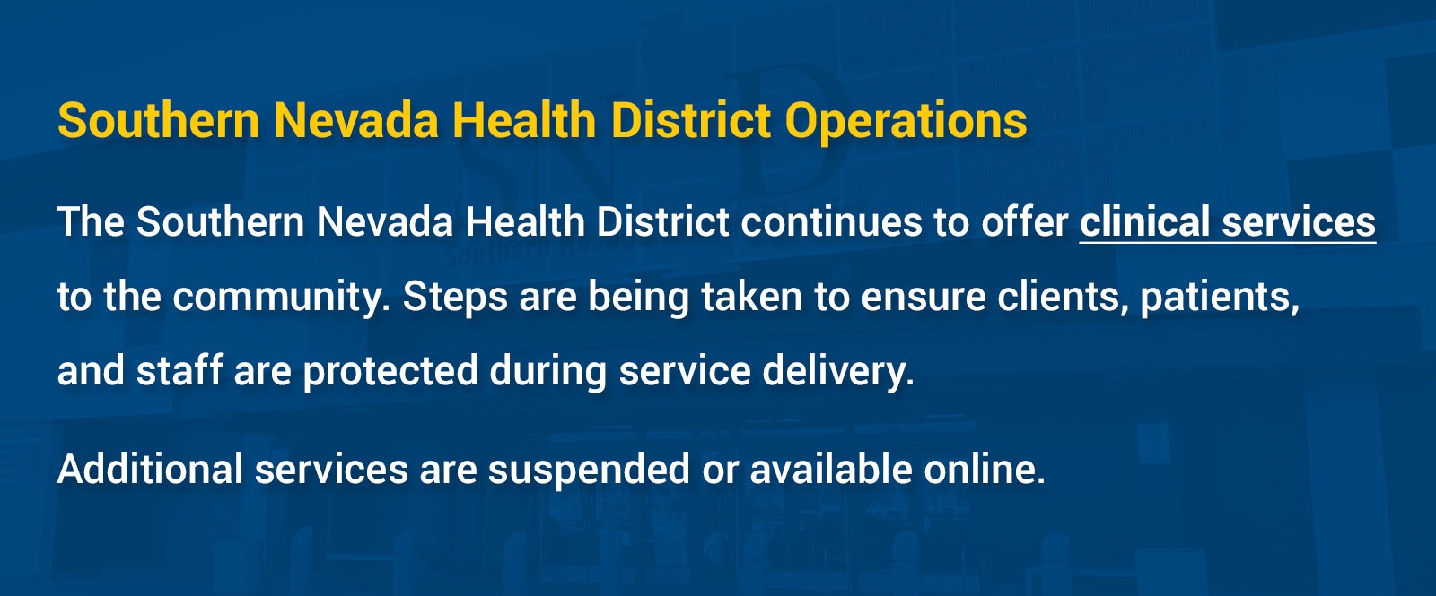 Southern Nevada Health District Healthy People in a Healthy Southern